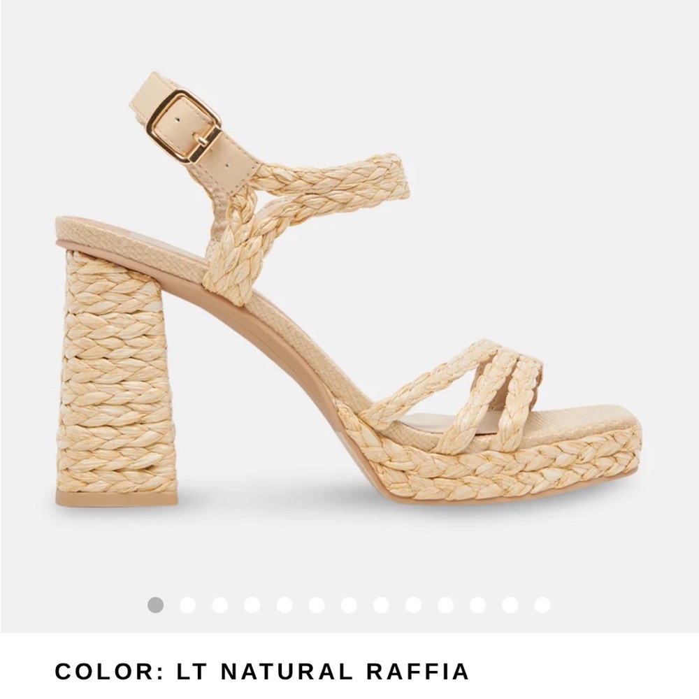 Dolce Vita Alysia Heel Size 8 Natural Raffia